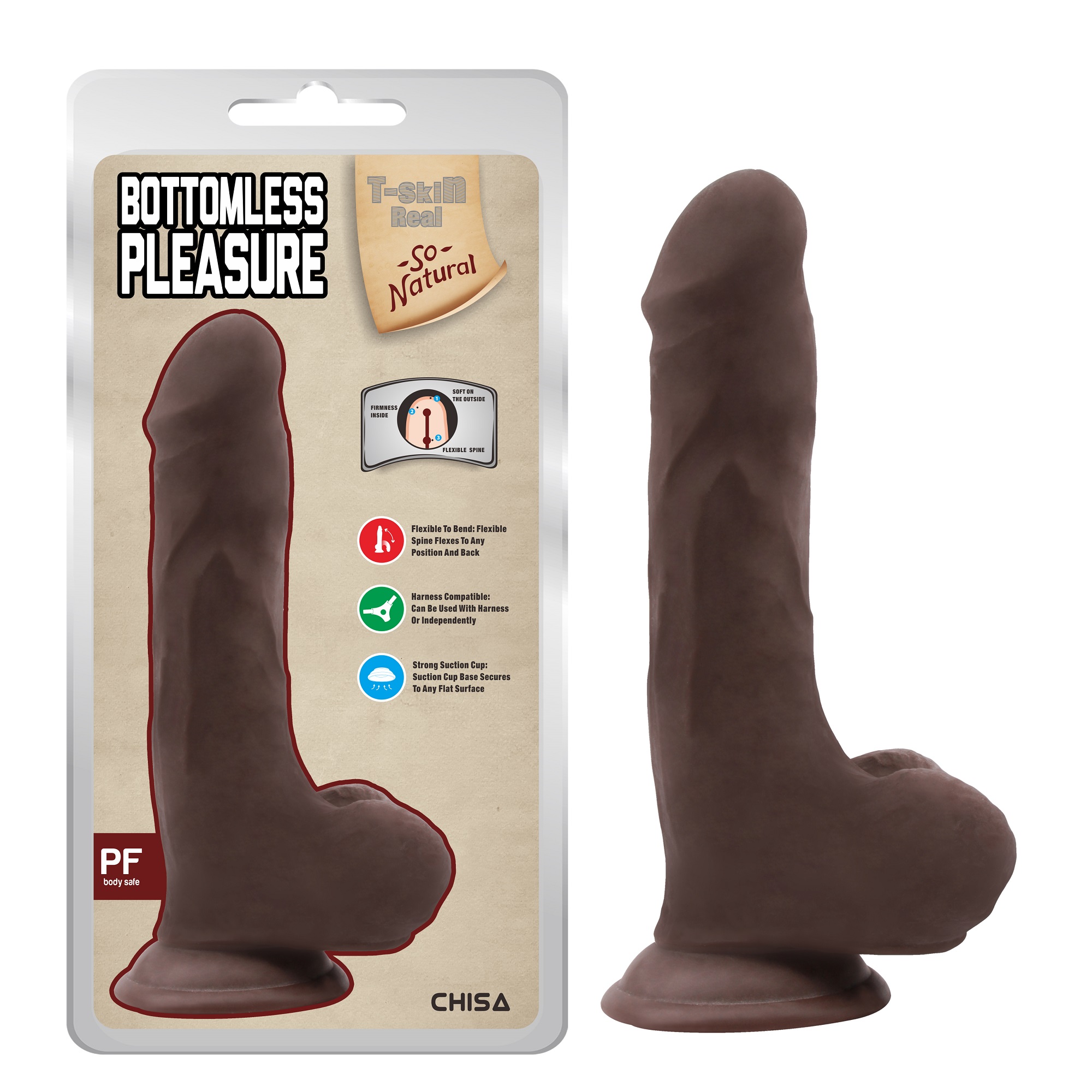 Realističan braon dildo  CN 711707874